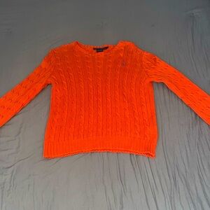 Ralph Lauren sweater, women’s M, excellent condition only worn once. Coral color